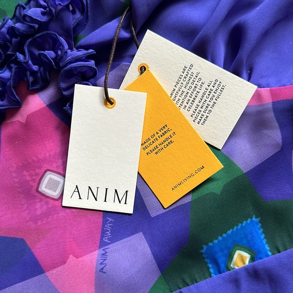 NWT ANIM Helmut Purple Floral Halter Mini Dress - Picture 7 of 8